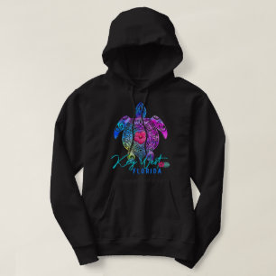 Key West Florida Gefärbte Krawatte Sea Turtle Vaca Hoodie