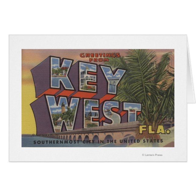 Key West, Florida - Große Buchstabenszenen (Vorderseite (Horizontal))