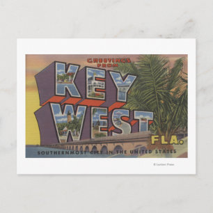 Key West, Florida - Große Buchstabenszenen Postkarte