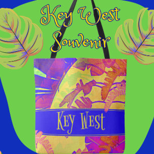 Key West Florida Helle tropische farbenfrohe Palme