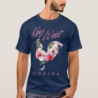 Key West Florida Hühnchen Lover Blume Hibiskus Sou T-Shirt