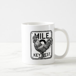 Key West Florida Hühnchen Retro-Meile 0 Hahn Meile Kaffeetasse