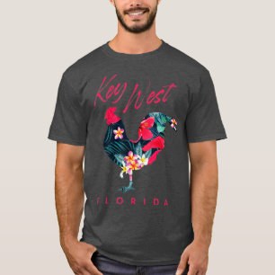 Key West Florida Hühnerliebhaber-Blumen-Hibiskus-S T-Shirt
