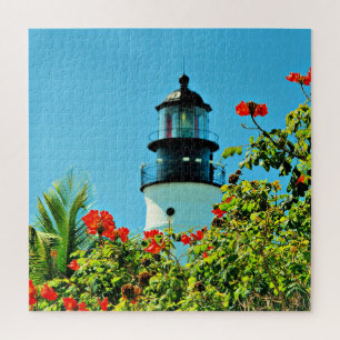 Key West, Florida Lighthouse Throw Kissen Puzzle