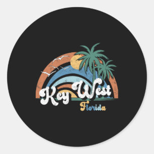 Key West Florida Miami Vibes Strand Sonnenschein S Runder Aufkleber