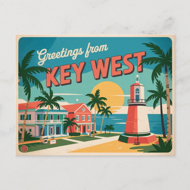 Key West, Florida Postkarte (Vorderseite)