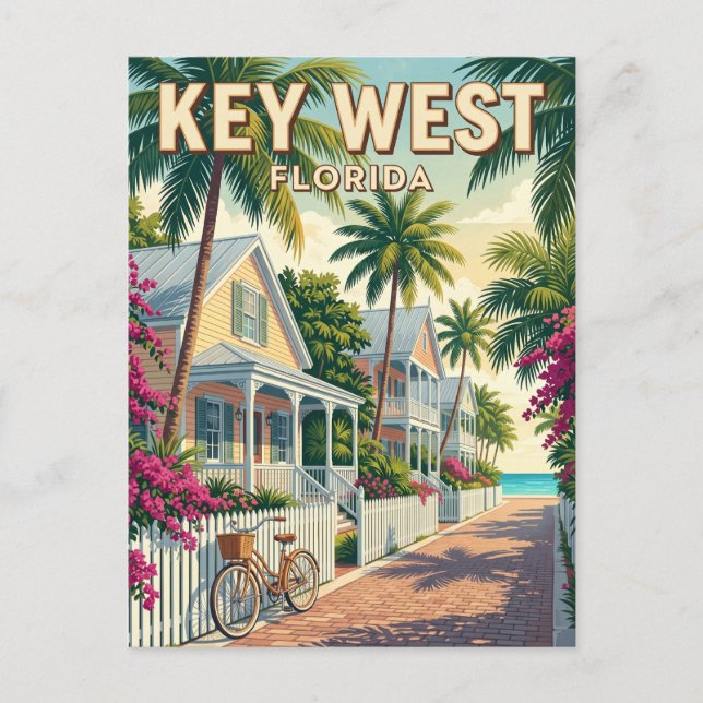 Key West Florida Postkarte (Vorderseite)