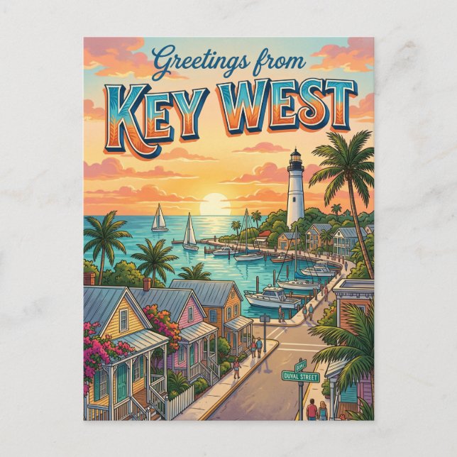 Key West, Florida Postkarte (Vorderseite)