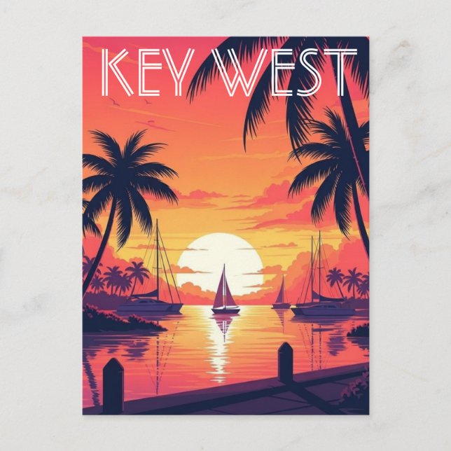 Key West Florida Postkarte (Vorderseite)
