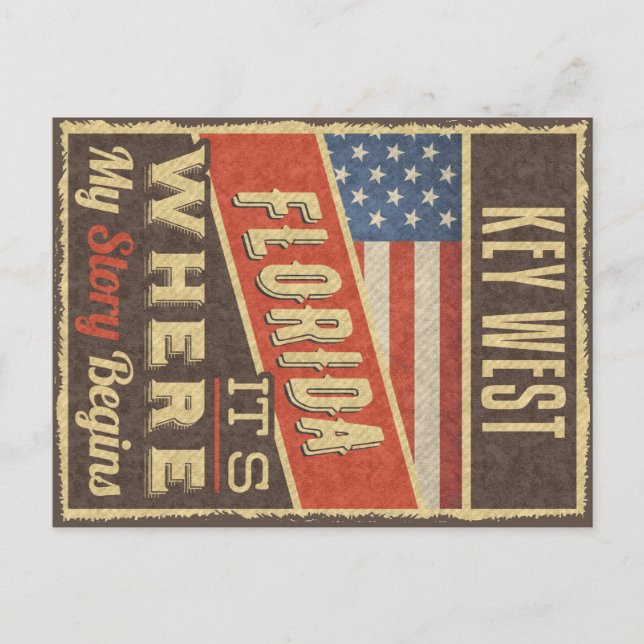 Key West Florida Postkarte (Vorderseite)