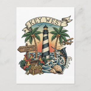Key West Florida Reise Postkarte