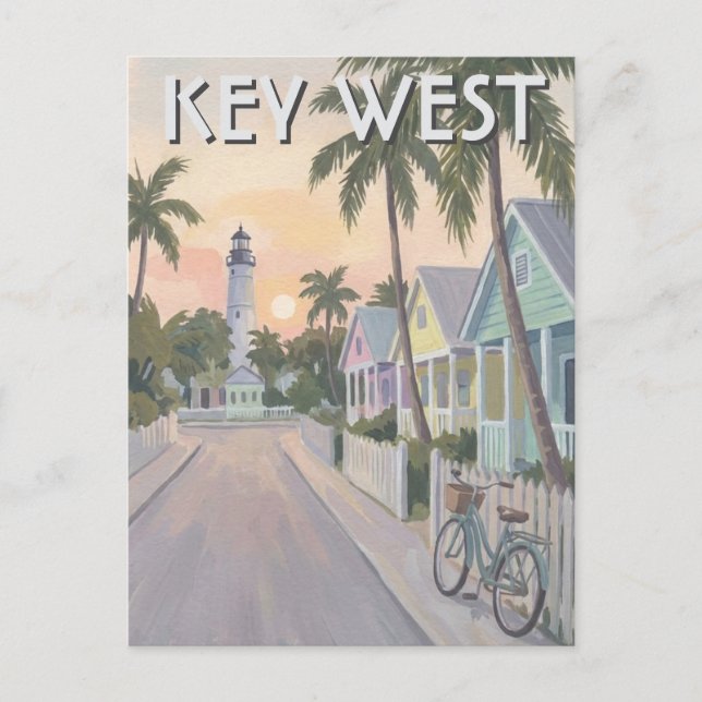 Key West Florida Reise Postkarte (Vorderseite)