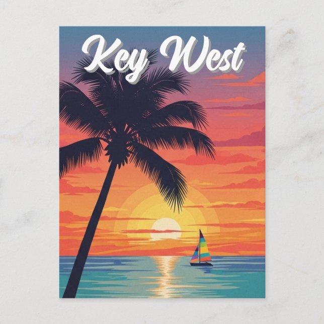 Key West Florida Reise Postkarte (Vorderseite)