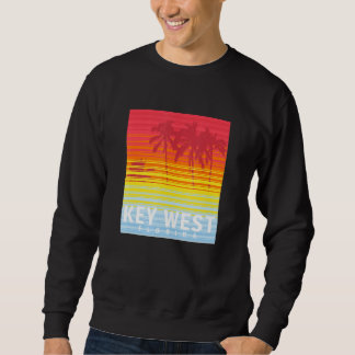 Key West Florida Retro Sunset Palm Trees Sweatshirt