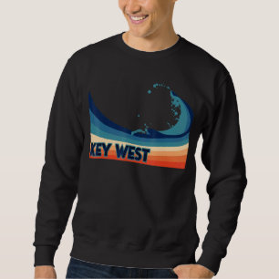 Key West Florida Retro Surf Segeln & Fischen Vaca Sweatshirt