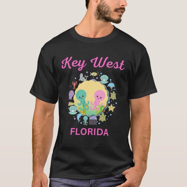 Key West Florida Sea Animals T-Shirt (Vorderseite)