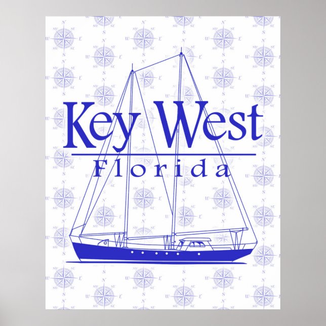 Key West Florida Segeln Poster (Vorne)