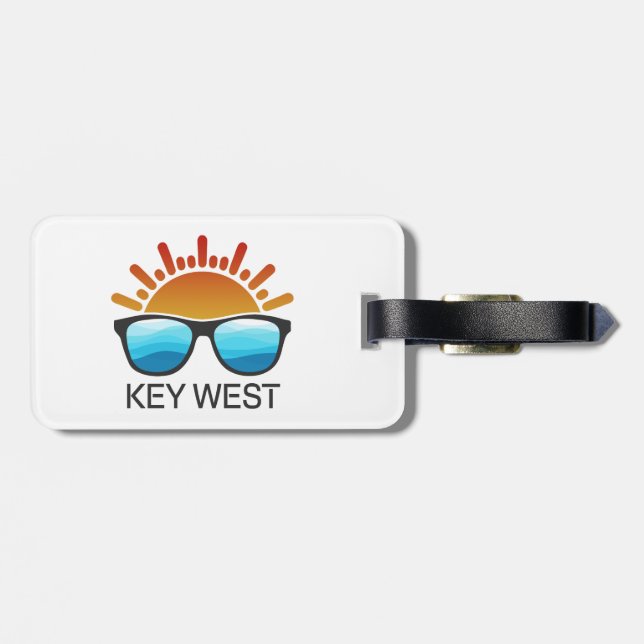 Key West Florida Sonnenbrille Gepäckanhänger (Rückseite horizontal)
