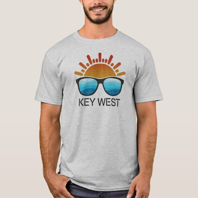 Key West Florida Sonnenbrille T-Shirt (Vorderseite)