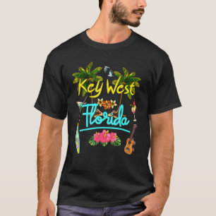 Key West Florida Strand Sommer Palme Surfen Sonnen T-Shirt