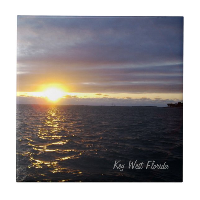 Key West Florida Sunset Tile Fliese (Vorderseite)