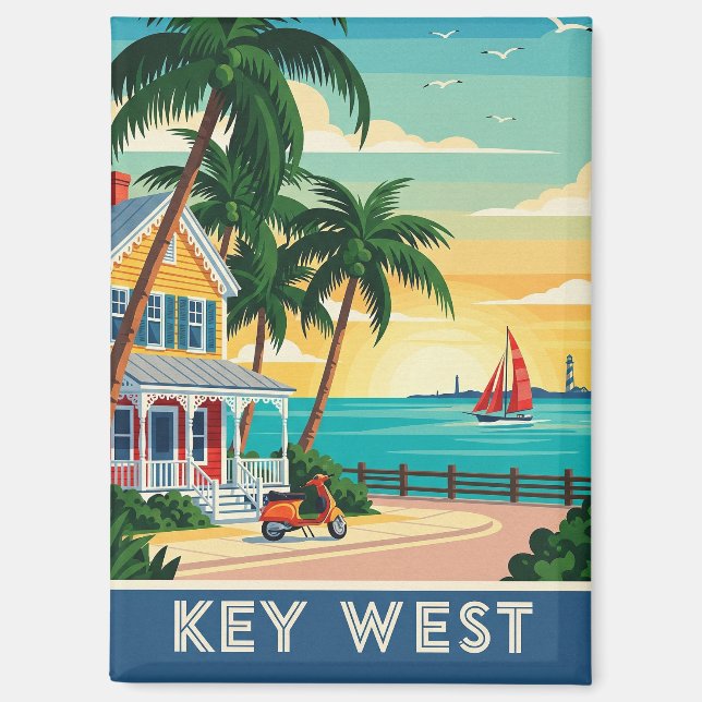 Key West Florida Travel Magnet (Vorderseite)