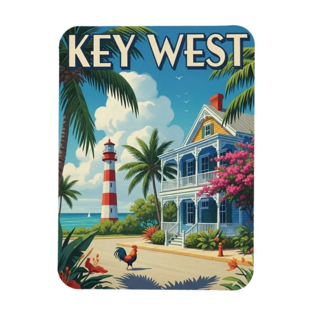 Key West Florida Travel Magnet (Vertikal)