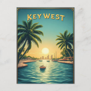 Key West Florida Tropisches Insel-Sonnenuntergang Postkarte