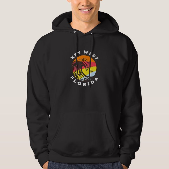 Key West Florida Urlaub Souvenir Farbenfrohe Ozean Hoodie (Vorderseite)
