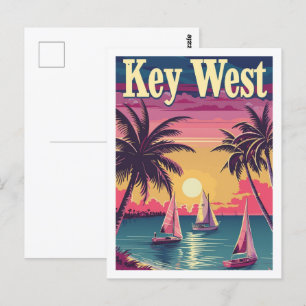 Key West Florida USA Vintag Berühmter Reiseort Postkarte