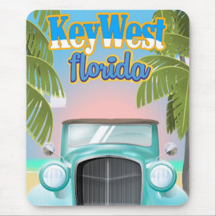 Key West, Florida USA Vintage Reiseplakat Mousepad