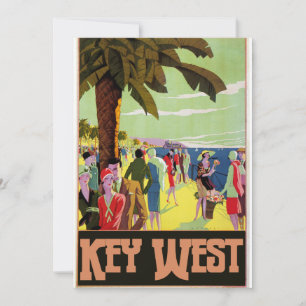 Key West Florida Vintage Kunstwerke Einladung