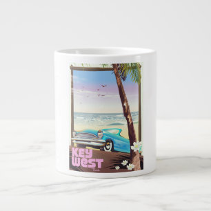 Key West Florida Vintage-Reiseplakat Jumbo-Tasse