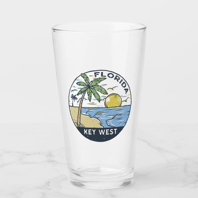 Key West Florida Vintages Emblem Glas (Vorderseite)