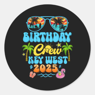 Key West Geburtstags-Crew-Urlaubskreuzfahrt 2025 S Runder Aufkleber