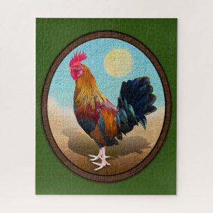 Key West - Gypsy Rooster Vintage Oval Puzzle
