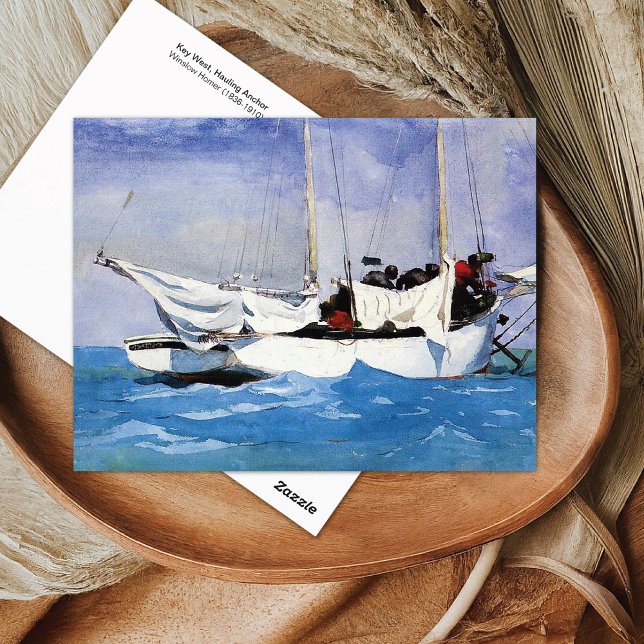Key West Hauling Anchor Homer Postkarte (Von Creator hochgeladen)