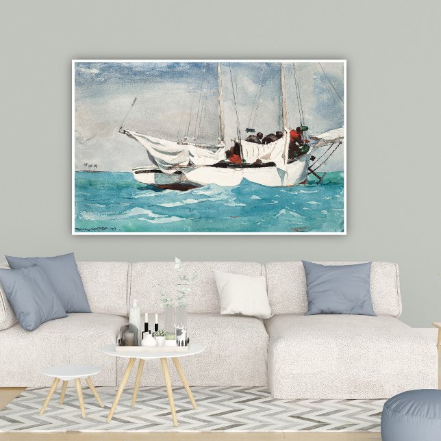 Key West, Hauling Anchor, Winslow Homer Marine Art Poster (Von Creator hochgeladen)