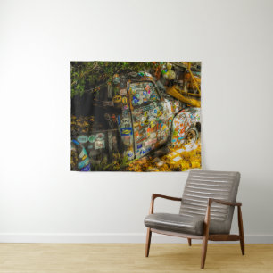 Key West is Art, Old Lieferwagen Truck Wandteppich