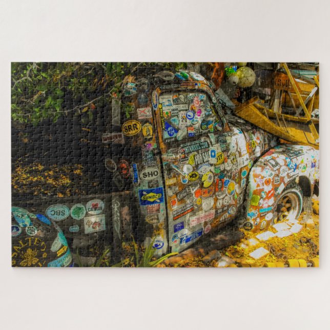 Key West ist Kunst, alter Lieferwagen-LKW Puzzle (Horizontal)