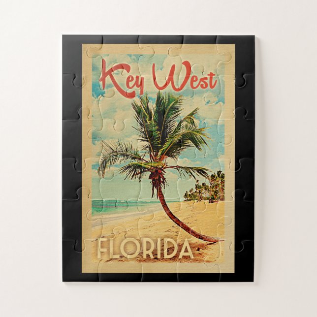 Key West Jigsaw Puzzle Florida Palm Tree Beach (Vertikal)