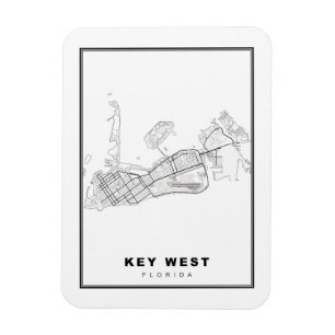 Key West Karte Magnet