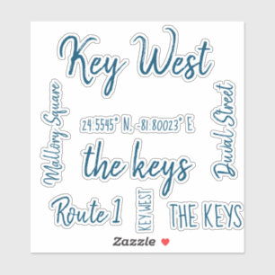 Key West Laser Cut Stickers Aufkleber