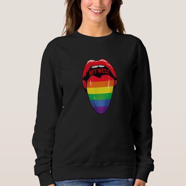 Key West LGBT Gay Pride Florida Keys LGBTQ  Souven Sweatshirt (Vorderseite)