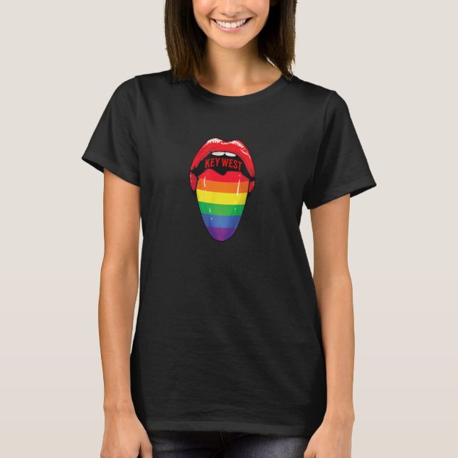 Key West LGBT Gay Pride Florida Keys LGBTQ  Souven T-Shirt (Vorderseite)