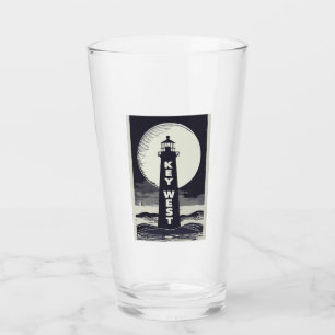 Key West Lighthouse Moon Glas