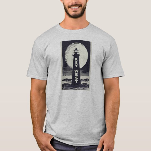 Key West Lighthouse Moon T-Shirt (Vorderseite)