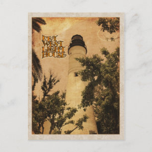 Key West Lighthouse Vintages Foto Postkarte