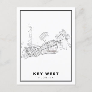 Key West Map Postkarte