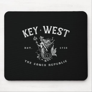 Key West Meerjungfrau Conch Republik Vintage Scuby Mousepad